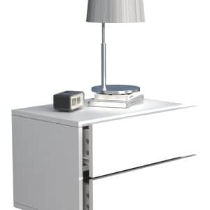 Vægbord / natbord / sengebord, 30 x 45 x 32 cm, hvid