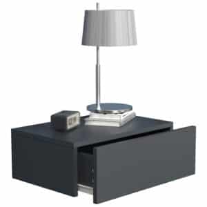 Natbord / sengebord, 15x45x30 cm, antracit grå