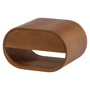 WOOOD Momo væghængt natbord, m. 1 rum og 1 skuffe - brun MDF (39x28)