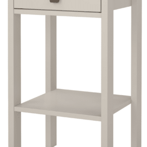 Sengebord Vesterholm Madrid væghængt natbord Kashmir H70xB40xD34 cm FSC med lædergreb